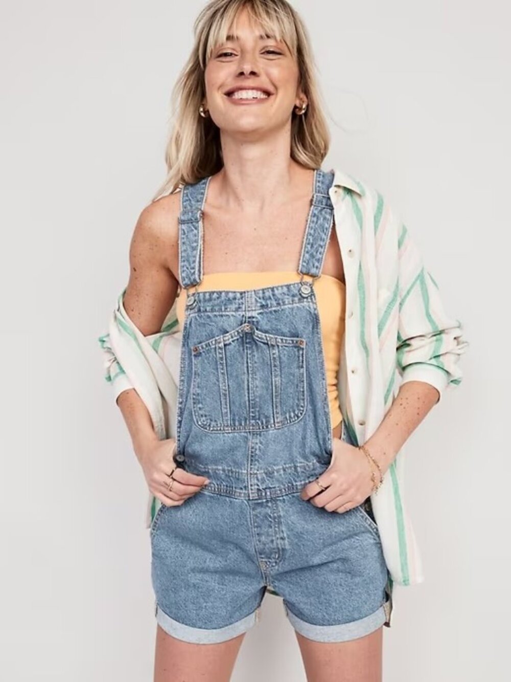 Old Navy Jean Short Overalls Size Small